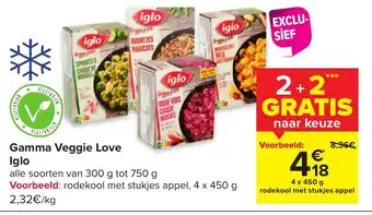 Carrefour Market Iglo Gamma Veggie Love aanbieding