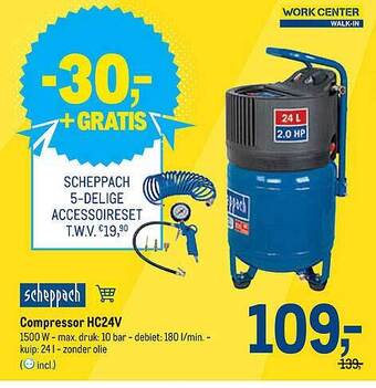 Makro Scheppach compressor aanbieding