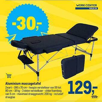 Aluminium massagetafel