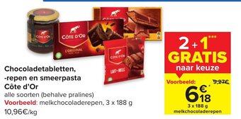 Cote d'Or Chocoladetabletten - Repen en Smeerpasta