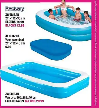 Big Bazar Bestway zwembad en afdekzeil aanbieding