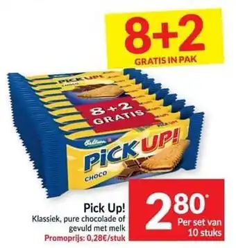 Intermarché Pick up! klassiek, pure chocolade of gevuld met melk aanbieding