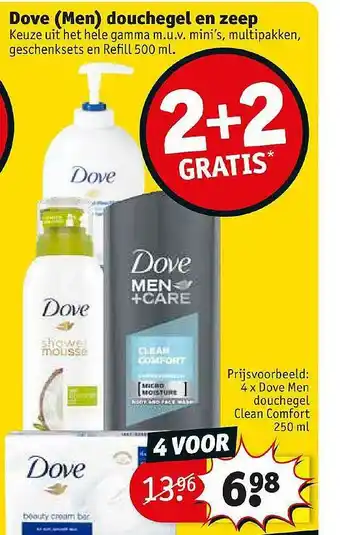 Kruidvat Dove (men) douchegel en zeep 250 ml aanbieding