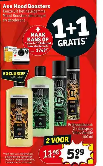 Kruidvat Axe mood boosters 100 ml aanbieding