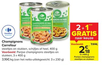 Carrefour Market Champignons Carrefour aanbieding