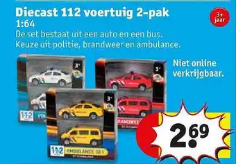 Kruidvat Diecast 112 voertuig 2-pak aanbieding