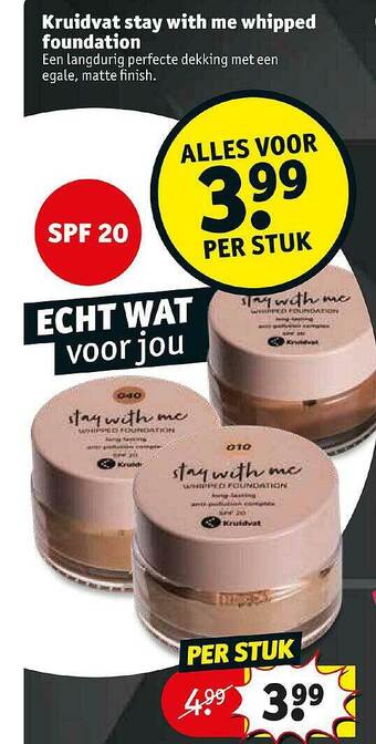 Kruidvat Kruidvat stay with me whipped foundation aanbieding