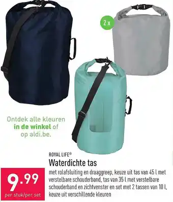 ALDI Royal life waterdichte tas aanbieding