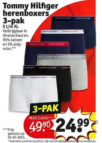 Kruidvat Tommy hilfiger herenboxers 3-pak aanbieding