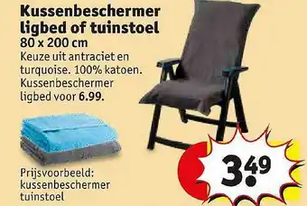 Kussenbeschermer ligbed of tuinstoel 80 x 200 cm