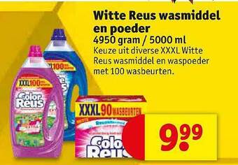 Witte reus wasmiddel en poeder