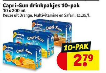 Kruidvat Capri-sun drinkpakjes 10-pak 10x200 ml aanbieding