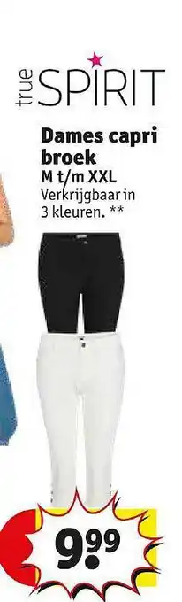 Kruidvat True spirit dames capri broek aanbieding