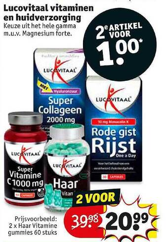 Kruidvat Lucovitaal vitaminen en huidverzorging aanbieding