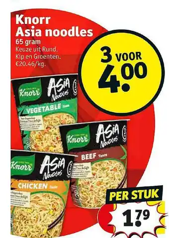 Kruidvat Knorr asia noodles aanbieding
