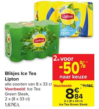 Carrefour Market Lipton Blikjes Ice Tea aanbieding