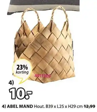 Jysk Abel mand b39xl25xh29cm aanbieding