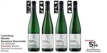 Carrefour Market Luxemburg Moselle Domaines Vinsmoselle Wit 2020/2021 aanbieding