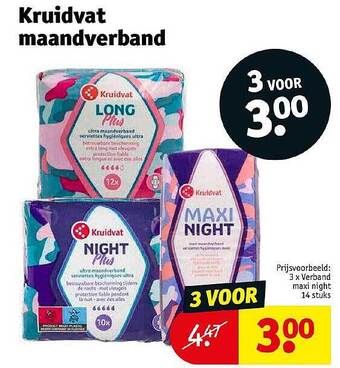 Kruidvat Kruidvat maandverband aanbieding