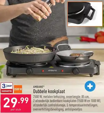ALDI Ambiano Dubbele kookplaat aanbieding