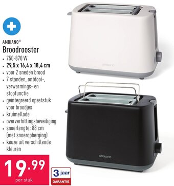 ALDI Ambiano Broodrooster aanbieding