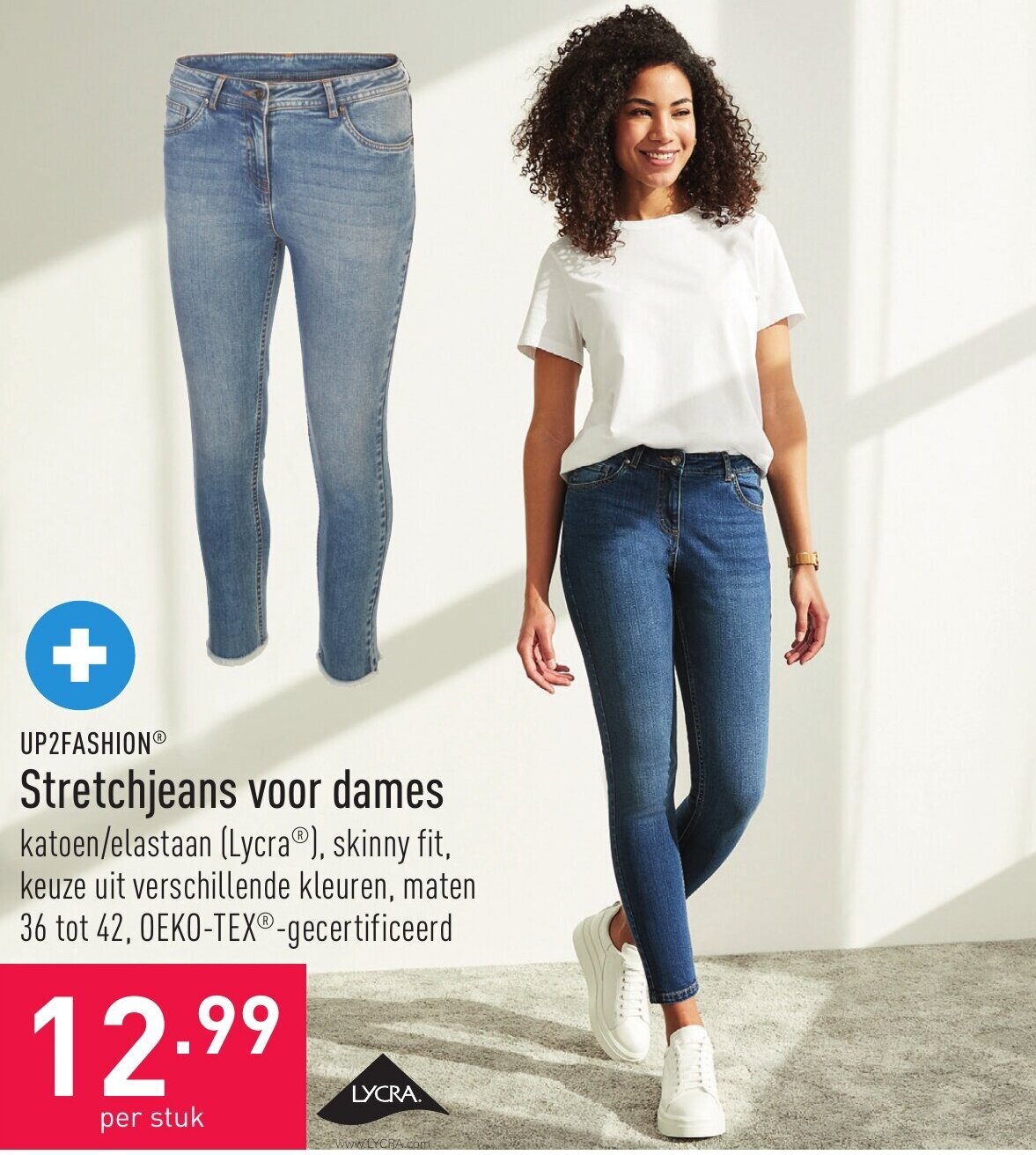 UP2Fashion Stretchjeans voor dames promotie bij ALDI