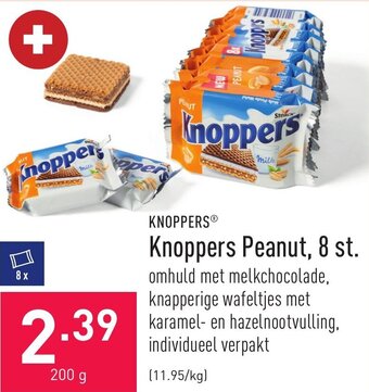 ALDI Knoppers Peanut, 8 st. aanbieding