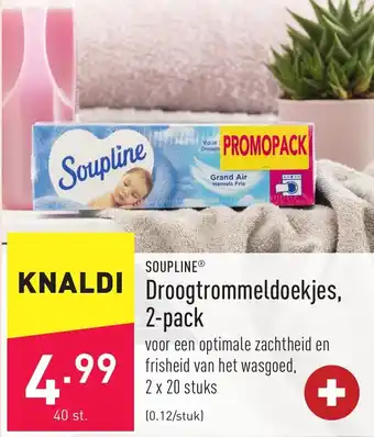 ALDI Soupline Droogtrommeldoekjes, 2-pack aanbieding