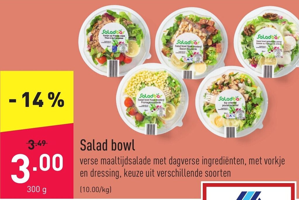 Salad bowl promotie bij ALDI