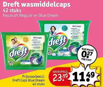 Kruidvat Dreft wasmiddelcaps aanbieding