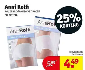 Kruidvat Anni rolfi aanbieding