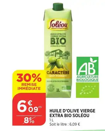 Huile D'Olive Vierge Extra Bio Soleou 1L