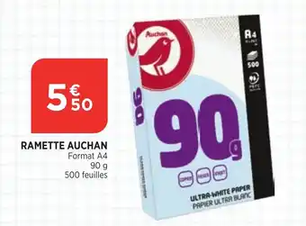 Ramette Auchan Format A4 90 g 500 feuilles