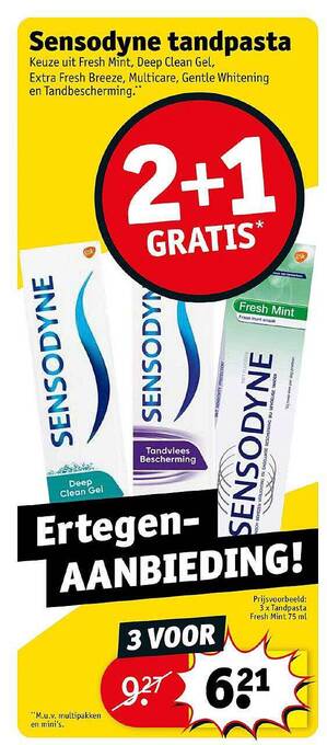 Kruidvat Sensodyne tandpasta aanbieding
