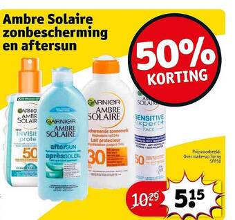Kruidvat Ambre solaire zonbescherming en aftersun aanbieding