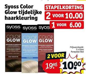 Kruidvat Syoss color glow tijdelijke haarkleuring aanbieding