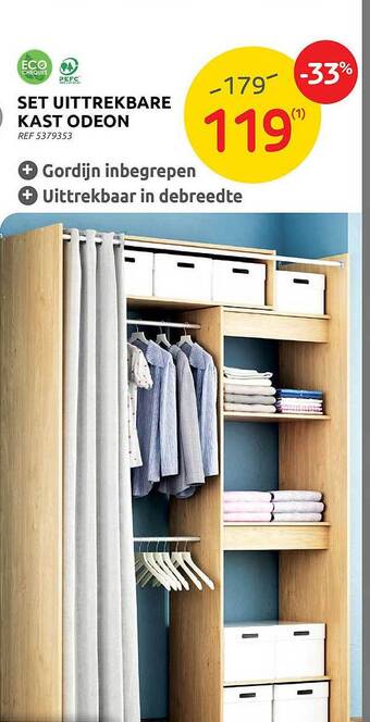 Brico Set uittrekbare kast odeon aanbieding
