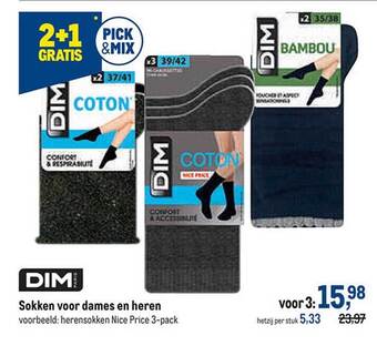 Makro Sokken voor dames en heren aanbieding