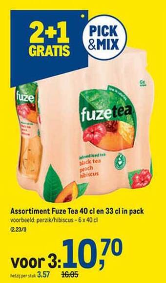 Makro Assortiment fuze tea aanbieding