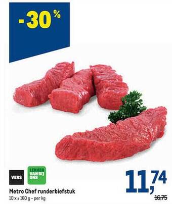 Makro Metro chef runderbiefstuk aanbieding