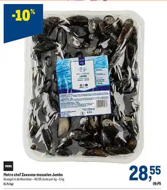 Makro Metro chef zeeuwse mosselen jumbo aanbieding