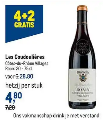 Makro Les coudoulières côtes du rhône villages roaix aanbieding