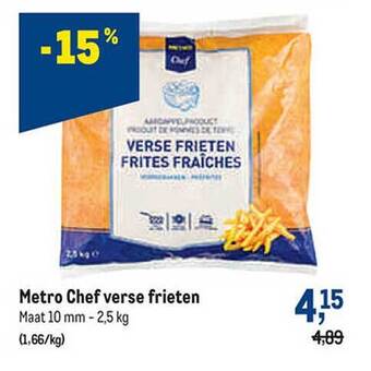 Makro Metro chef verse frieten aanbieding
