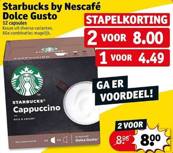 Kruidvat Starbucks by nescafé dolce gusto aanbieding