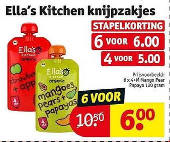 Kruidvat Ella's kitchen knijpzakjes aanbieding