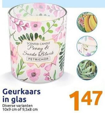 Action Geurkaars in glas aanbieding