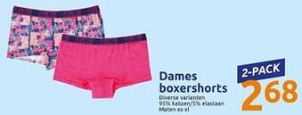 Action Dames boxershorts aanbieding