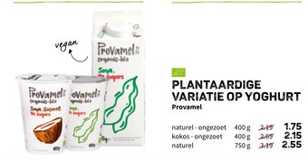 Ekoplaza Plantaardige Variatie OP Yoghurt aanbieding