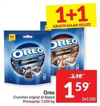 Intermarché Oreo crunchies original of dipped 110g aanbieding