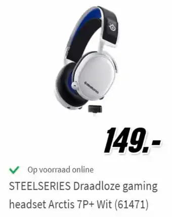 Steelseries Draadloze gaming headset Arctis 7P+Wit (61471)